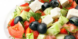 Photo of Greek Salad to represent Fundraiser Dinner